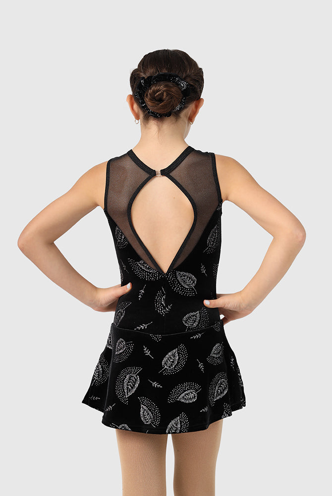 Sleeveless glitter velvet dress