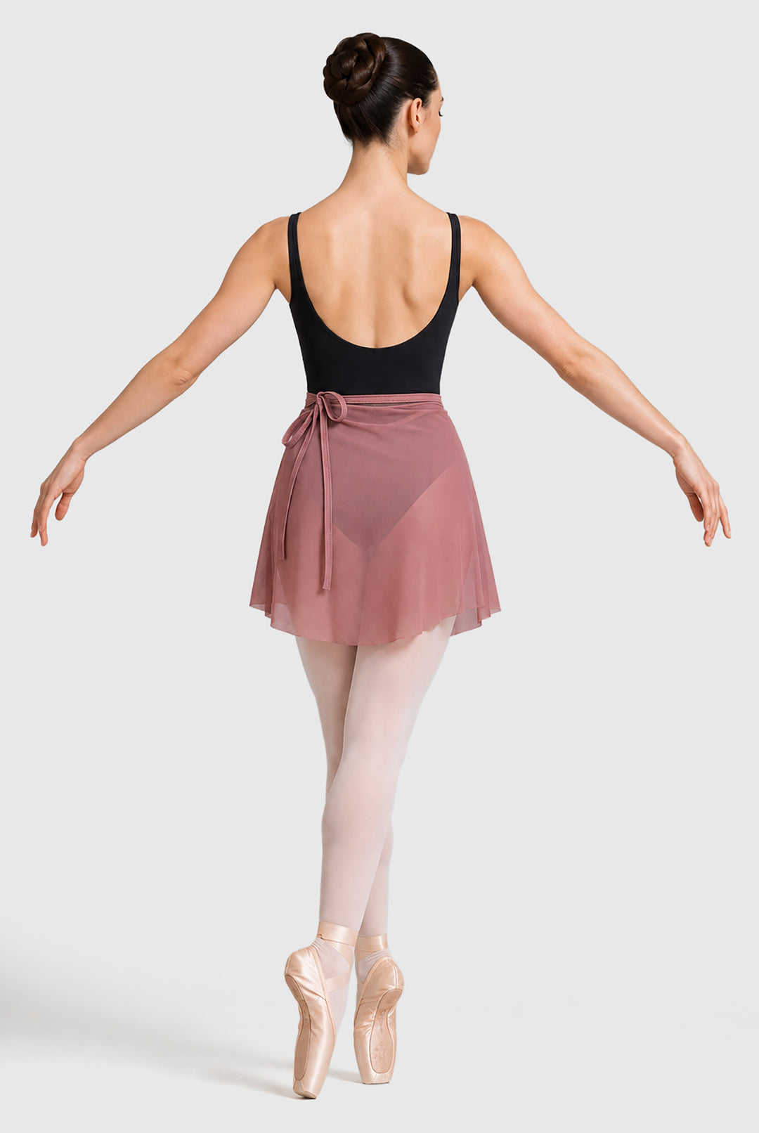 Mesh wrap skirt