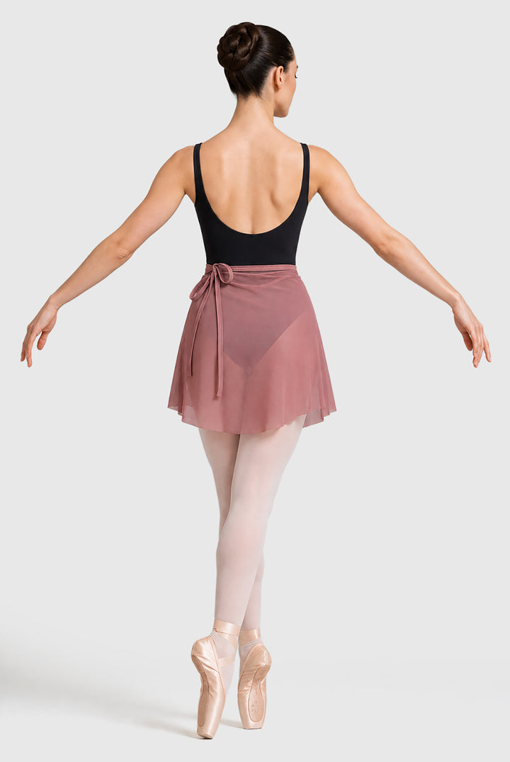 Mesh wrap skirt