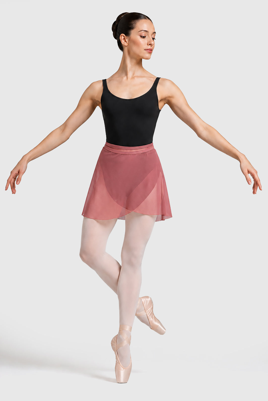 Mesh wrap skirt