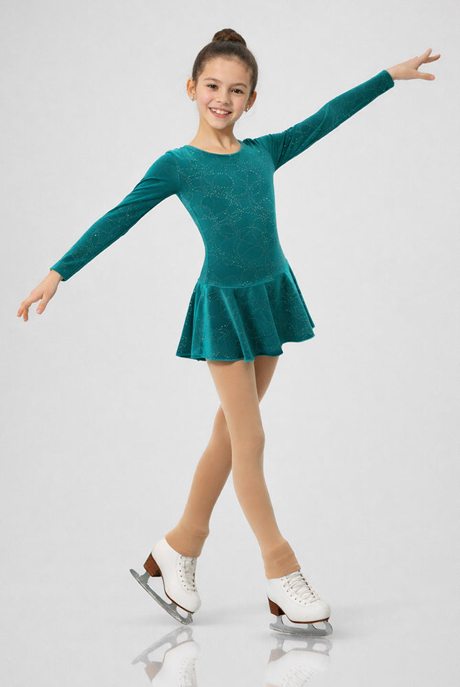 Née pour patiner, robe à paillettes pour patinage artistique