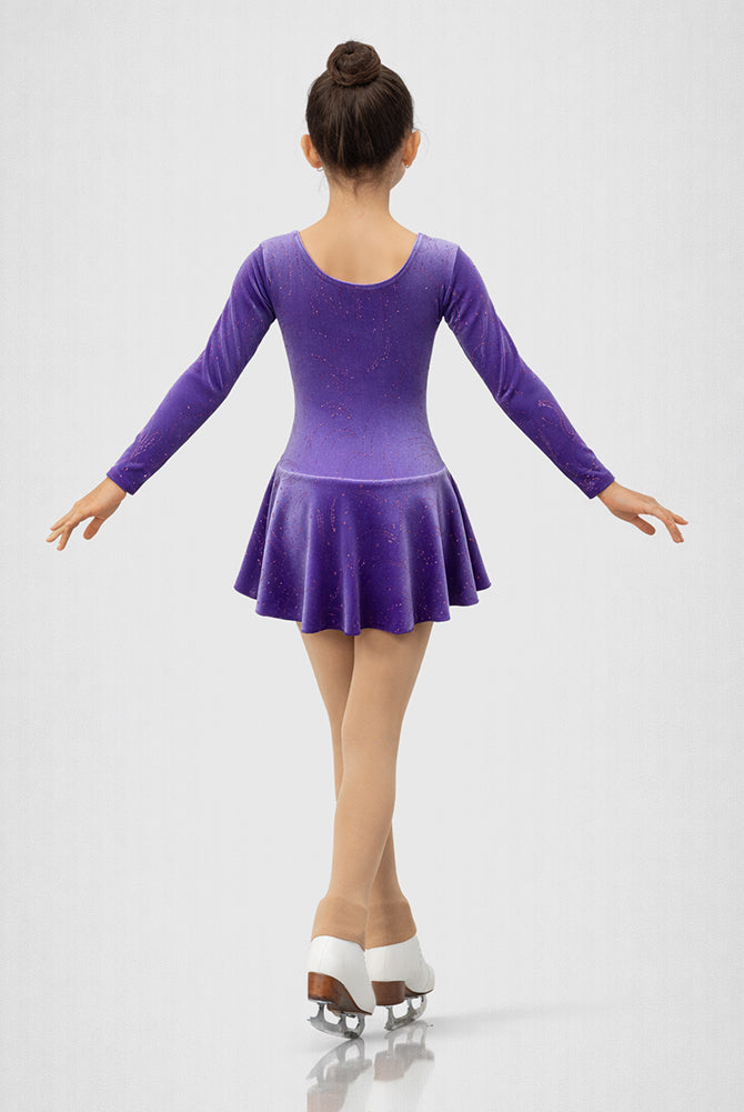 Née pour patiner, robe à paillettes pour patinage artistique