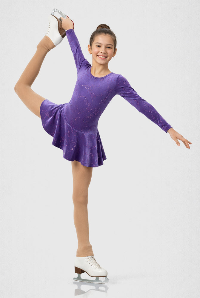 Née pour patiner, robe à paillettes pour patinage artistique