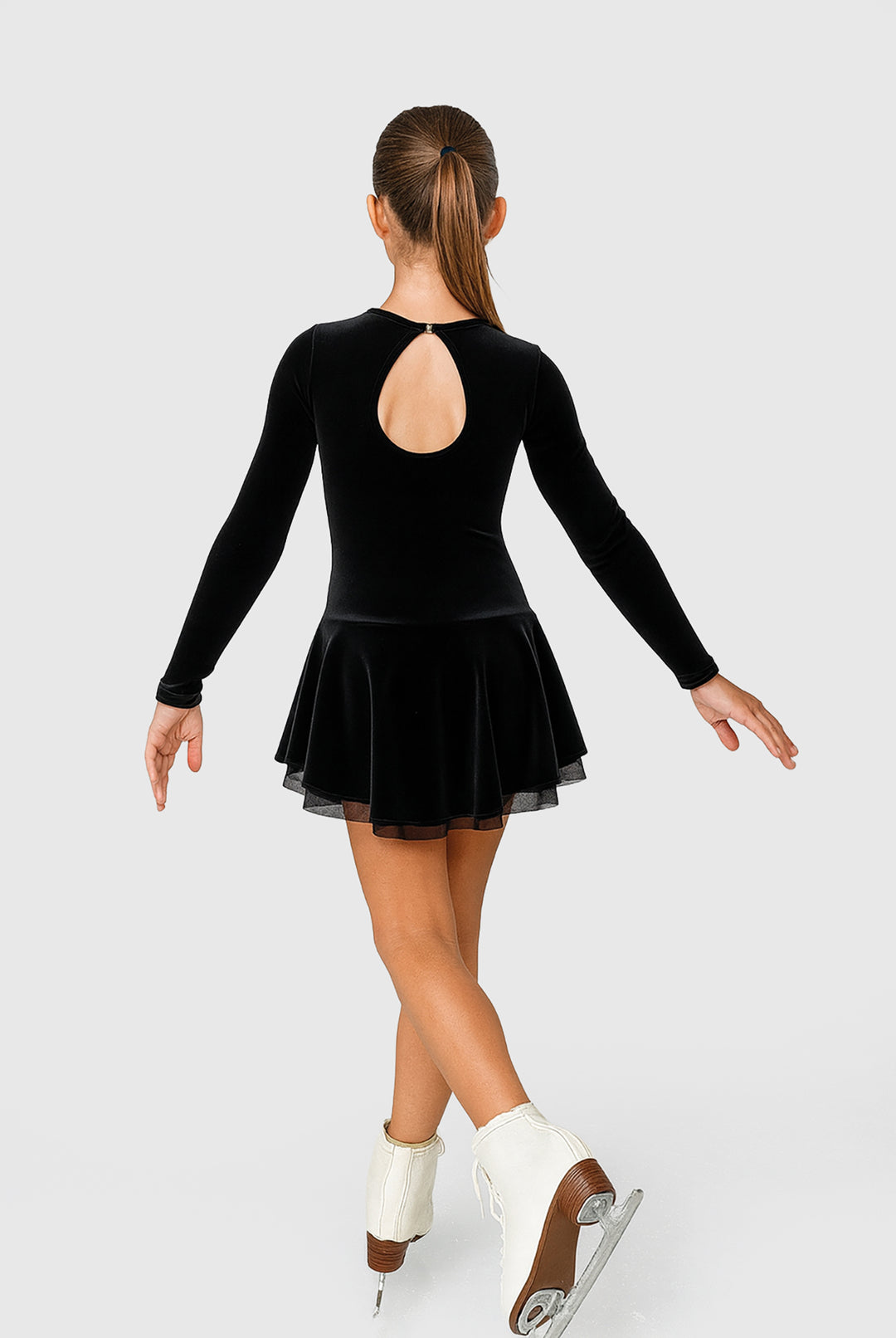 Robe de velours à manches longues