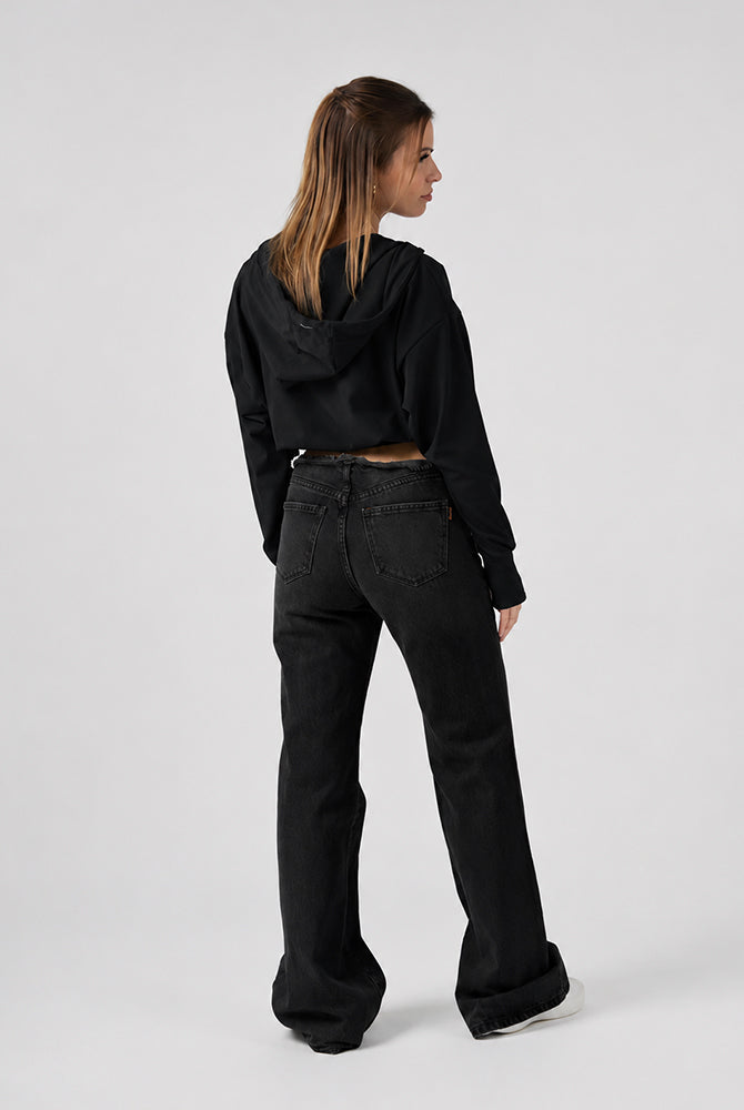 Loose fit hoodie jacket