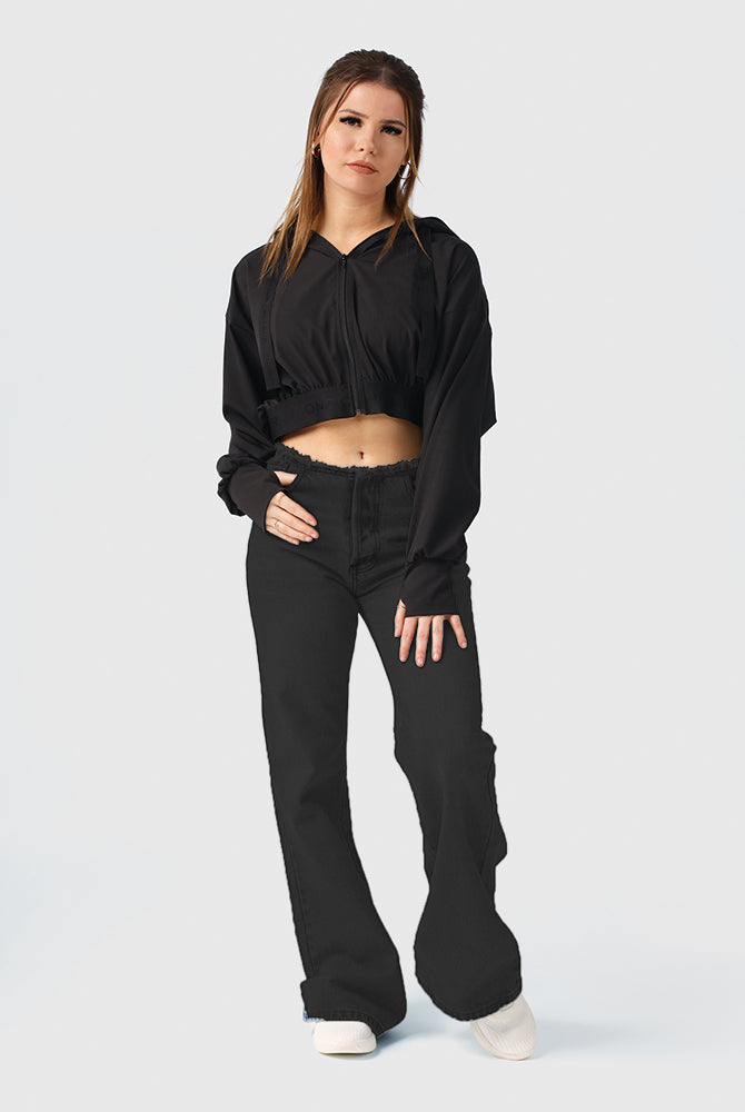 Loose fit hoodie jacket