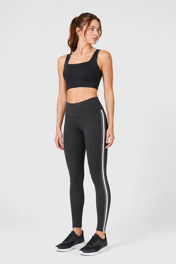 Leggings à rayures bicolores