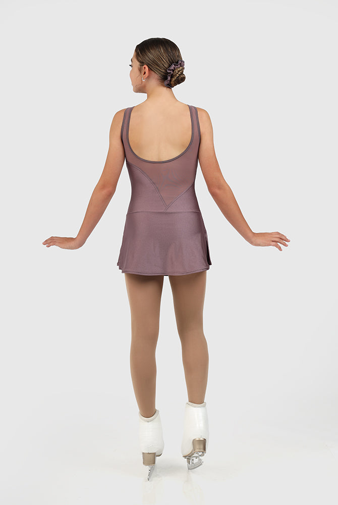 Essential shiny nylon sleeveless dress