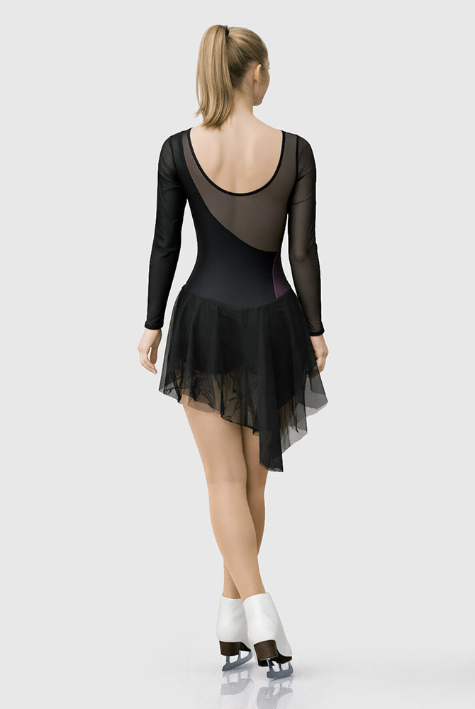 Robe manches longues de nylon lustré