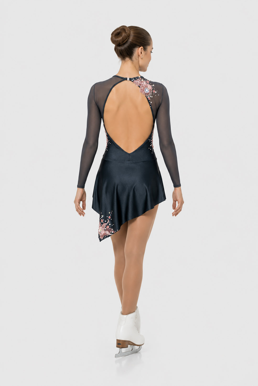 Mesh long sleeve dress