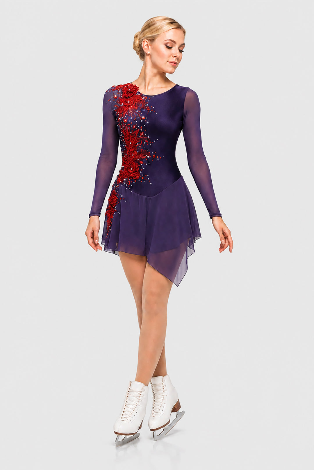 Robe manches longues de nylon lustré